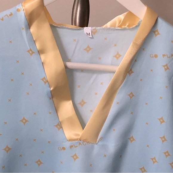 3/$30 Go Place Spa Medium Shorts Pyjamas Lounge Set 2 Piece Stars Short Sleeve - Picture 16 of 16